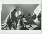 Professor Benjamin La Farge reads with his class in Aspinwall, ca. 1988.