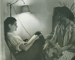 Cynthia Marris Gross '54 reads to Emerald McKenzie '52, 1952. by David Brook