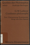 Confessio Philosophi by Gottfried Wilhelm Leibniz