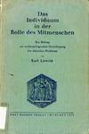 Das Individuum in der Rolle des Mitmenschen by Karl Löwith