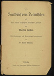 Sendbrief von Dolmetschen by Martin Luther
