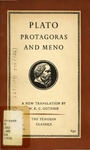 Protagoras and Meno by Plato