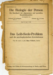 Das-Leib-Seele Problem und die psychophysischen Korrelationen by Hans Pollnow