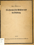 Die Formen des Wissens und die Bildung by Max Scheler