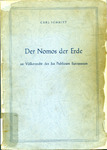 Der Nomos der Erde by Carl Schmitt
