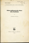Zehn Unhistorische Sätze über Kabbala by Gershom Scholem