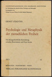 Psychologie und Metaphysik der menschlichen Freiheit by Ernst Stadter