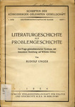Literaturgeschichte als Problemgeschichte : zur Frage geisteshistorischer Synthese, mit besonderer Beziehung auf Wilhelm Dilthey