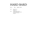 Hard Bard, Vol. 1, No. 1 (April 9, 1981)