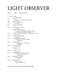 Light Observer, Vol. 1, No. 1 (March, 1982) by Bard College