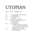 Utopian, Vol. 1, No. 1 (October, 1971) by Bard College